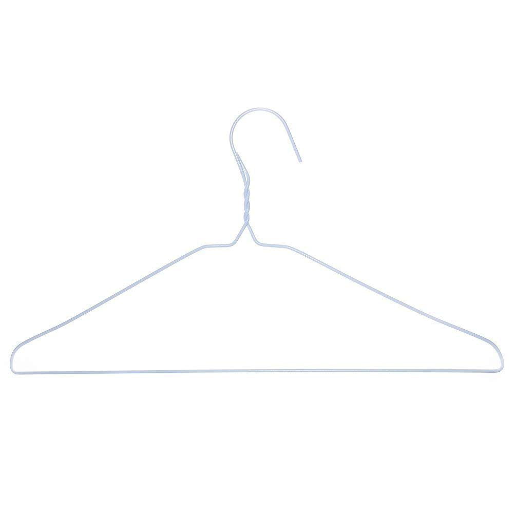 100 White Wire Hangers 18 Standard White Clothes Hangers (100 White)