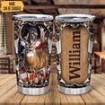 thumbnail image 2 of Personalized Hunting Gifts For Men - Deer Hunting Tumbler 20Oz Travel Coffee Mug Stainless Steel- Fathers Day Gift For Dad Him Boy Husband From Son Wife- Birthday Christmas Gifts For Hunters, 2 of 7