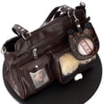 thumbnail image 5 of Vintage PU Ita Bag for Women, Clear Display Window, Adjustable Strap, Magnetic Snap Closure & Large Capacity, Shoulder Handheld Crossbody Commuter Bag (13.4" x 7.9" x 3.9", ~1.76 lb), 5 of 11