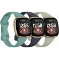 thumbnail image 1 of MYKOMI 3 Pack Compatible for Fitbit Versa 4 / Fitbit Versa 3 / Fitbit Sense 2 / Sense Watch Bands, Soft Silicone Replacement Strap for Versa 4 / Versa 3 Watch Band Women Men, 1 of 6