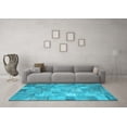 thumbnail image 3 of Ahgly Company Indoor Rectangle Patchwork Light Blue Transitional Area Rugs, 8' x 12', 3 of 4