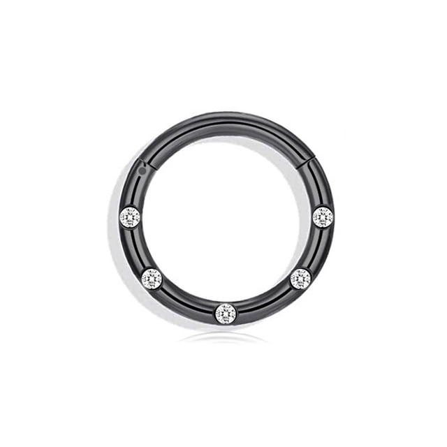 Minnieouse 10 piezas de acero inoxidable para mujer, anillo para la nariz, diamantes de imitación, electrochapado, para el cuerpo, adorno Ropa, zapatos y accesorios Miscelánea Negro 1.2x8 mm Minnieouse AP012804-06