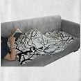 thumbnail image 6 of Nature Soft Flannel Fleece Throw Blanket, Birds Flying over Twiggy Tree Branches Autumn Season Sky View Artwork Print, Cozy Plush for Indoor and Outdoor Use, 60" x 80", Black and White, by Ambesonne, 6 of 6
