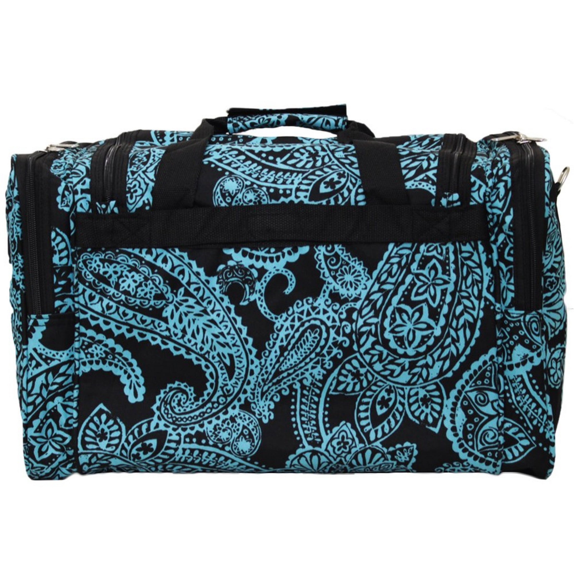 CalBags Fashion Prints 19-inch Duffle Bag Black Blue Paisley