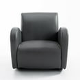 thumbnail image 4 of Qaba 20" Kids Sofa Side Pocket Armchair Rocking Recliner PU Furniture, Gray, 4 of 8