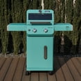 thumbnail image 3 of Monument Grills Mesa 2-Burner Propane Gas Grill with Clear View Lid and LED Controls, Green, 3 of 8