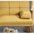 thumbnail image 5 of Mustard Polyfiber Adjustable Tufted Sofa Living Room Solid wood Legs Comfort Couch, 5 of 6