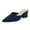 dark blue, variant on Women's pointed V-shaped cutting mule thick block high heels fashionable office slippers