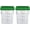 4 QT + Lid, variant on Food Storage Container with Lid (2 Pack) - Classic Series Square with Green Lid - 4 QT (Quart) - Commercial Grade for Food Prep (Clear)