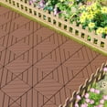 thumbnail image 3 of Miniyam 44 Pcs Interlocking Deck Tiles, 12" x 12", Polypropylene, for Outdoor Balcony Garden Brown, 3 of 13