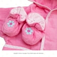 thumbnail image 3 of Spasilk Hooded Terry Bathrobe With Booties, Baby Gift Basket, Pink Flamingo, 3 of 8