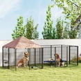 thumbnail image 2 of PawHut Enclos Extérieur pour Chien avec Bols Rotatifs et à Hauteur Réglable, 2 of 10