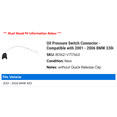 thumbnail image 2 of Oil Pressure Switch Connector - Compatible with 2001 - 2006 BMW 330i 2002 2003 2004 2005, 2 of 2