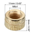 thumbnail image 2 of Uxcell M6x1 Cap Nut, 25 Pcs Acorn Nut Screw Knob Cap Insert Bolt Cover Female Thread Knurled Decorative, French Gold, 2 of 6