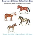 thumbnail image 3 of Sagefinds Enameled Horse Collectible Box, Metal Crystal Figurine Trinket - Magnetic Closure Jewelry Holder, 3 of 7