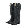 thumbnail image 4 of For Women Low Western Rhinestone Heel Boots High Rodeo Knee Studded Embroidered Boots Cowboy women's boots Thigh High Boots for Women Size 13 High Heel Boots for Women Sexy Thigh High Boots for, 4 of 4