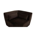 thumbnail image 4 of Pemberly Row Modern Corner Chair Espresso Fabric Corner Chairs, 4 of 7