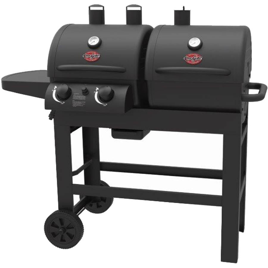 New Outdoor BBQ Char-Griller Dual 2 Burner Charcoal Gas ...