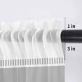 thumbnail image 5 of Gray Solid Color Texture Valance Curtains for Kitchen/Living Room/Bathroom/Bedroom Window, Rod Pocket Small Topper Half Short Window Curtains Voile Sheer Scarf, Simple Grey Stripes 60"x18", 5 of 8