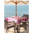 thumbnail image 2 of Outdoor Tablecloth with Umbrella Hole and Zipper, Valentine's Day Square Table Cloth 54x54 Inch Waterproof Tablecloth, Pink Love Gnomes Roses Ombre Romantic Picnic Table Cover for Patio Camping, 2 of 7