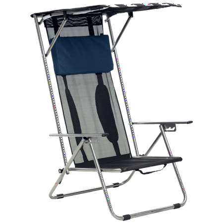 Beach Recliner Shade Chair - Navy/White