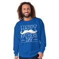 thumbnail image 3 of Happy Father's Day Dad Mustache Men's Crewneck Sweatshirt Brisco Brands X, 3 of 6
