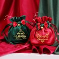thumbnail image 4 of Christmas Velvets Drawstring Gift Bags With Bowknot And Bells For Candy Storage Holiday Party Supplies, 4 of 8