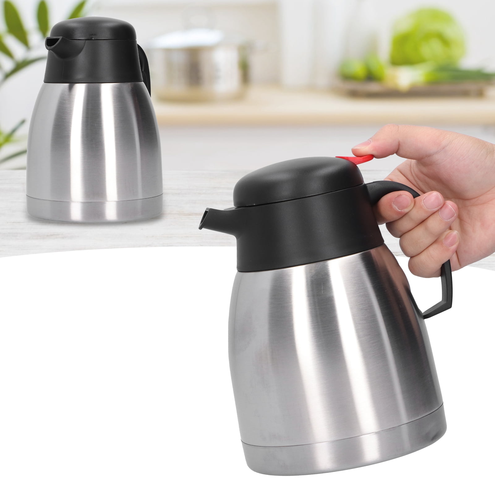 Insulated Teapot,Insulated coffee jug,2L Large Capacity Thermos, High-end  Household 316 Stainless Steel Thermos Outdoor Coffee Pot Tea Pot with  Filter