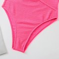 thumbnail image 6 of Inadays Bathing Suit for Women One Shoulder Swimsuit Sexy Crinkle Waist Cutout Monikini One Piece Swimwear Padded Beachwear, Rose Red, S, 6 of 9