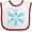White and Red, variant on Inktastic Icy Blue Winter Snowflake Boys or Girls Baby Bib