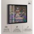 thumbnail image 2 of Monet's Garden Shadowbox Print Floral Wall Art by Art Remedy, Black Frame, 40 x 40, 2 of 6