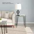 thumbnail image 6 of Lavish Home Modern End Table with Hairpin Legs and Woodgrain Finish (Gray), 6 of 9