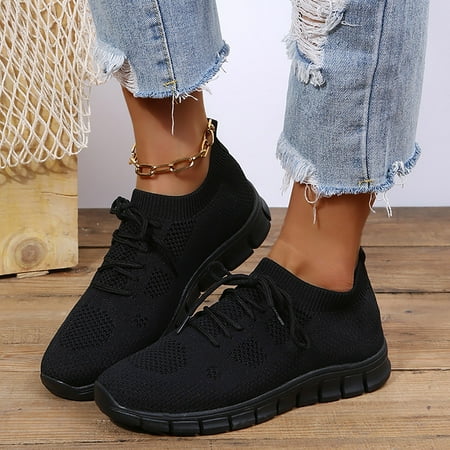 

Foraging dimple Hollow Out Women s Ladies Mesh Shoes Sneakers Footwear Flat Breathable Shoes Black