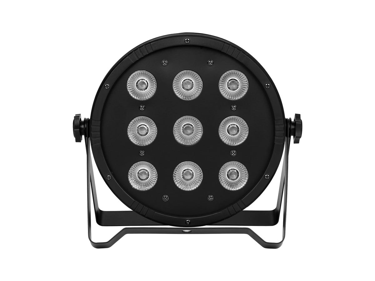 Monoprice Flat PAR Stage Light RGBW | 10 watt, x 9 LED, 8-channel DMX, Strobe follow mode - Stage Right Series
