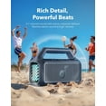 thumbnail image 3 of soundcore Boom 2 de Anker, altavoz para exteriores, 80 W, subwoofer, BassUp 2.0, tiempo de reproducción 24 h, resistente al agua IPX7, flotante, luces RGB, USB-C, ecualizador personalizado, Bluetooth, 3 of 5