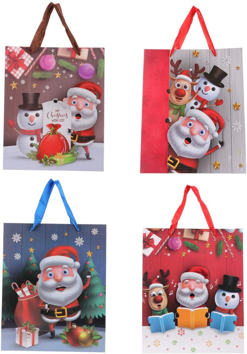 Santa Claus Snowman Candy Gift Bags Handbag Merry Christmas Storage Package S 