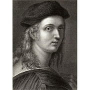 Raffaello Sanzio 1483-1520 Italian Painter & Architect 19th Century Engraved by William Finden From A Painting Poster Print, Large - 26 x 36