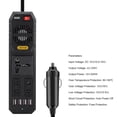thumbnail image 1 of Inversor De Corriente 200W DC 12V A AC 220V Convertidor De Coche Encendedor, 1 of 7