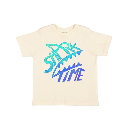 

Inktastic Shark Time- aqua colors Gift Toddler Boy or Toddler Girl T-Shirt