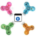 thumbnail image 3 of Crystal Bluetooth Hand Fidget Spinner with LED - 2 pack Hand Spinner Toys for Relief and Relax 12 Mode LED Light Show &amp; Mini Wireless speaker - Green, 3 of 3