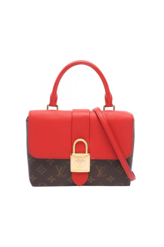 Pre-Owned Louis Vuitton Rocky BB Monogram Coquelicot 2-Way Handbag, Coated Canvas Leather,...