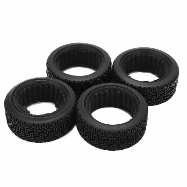 Lot de 4 pneus de course RC en caoutchouc pour voiture de course à plat 1/10, pièces de mise à niveau, accessoires de dérive