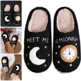 thumbnail image 2 of WDOplteas Pantuflas invierno Meet Me At Midnight para mujeres y hombres (negro 36-37 talla 35-36 pies), 2 of 9