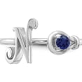 thumbnail image 5 of 10K White Gold 10Kw Letter N With Birthstone Ring (Size 7) Made In United States 10xnr81nw, 5 of 5