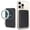 Black Leather, variant on Dteck MagSafe Compatible Universal Detachable Wallet for Smartphones / Mag-Safe Phone Cases, Glitter Clear Shiny Card Holder,Clear