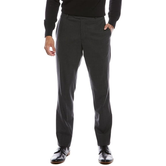 Brooks Brothers mens  Classic Flat Front Trouser, 36 32, Gray