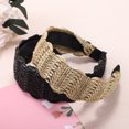 thumbnail image 6 of Unique Bargains 2 Pcs Women' Wide Headband Black Brown 1.93" Wide Classic Casual Style Headband for Women Girl, 6 of 7