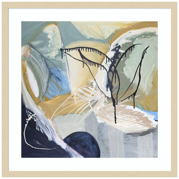 Amanti Art Whispers of Abstract Realms Wood Framed Wall Art Print