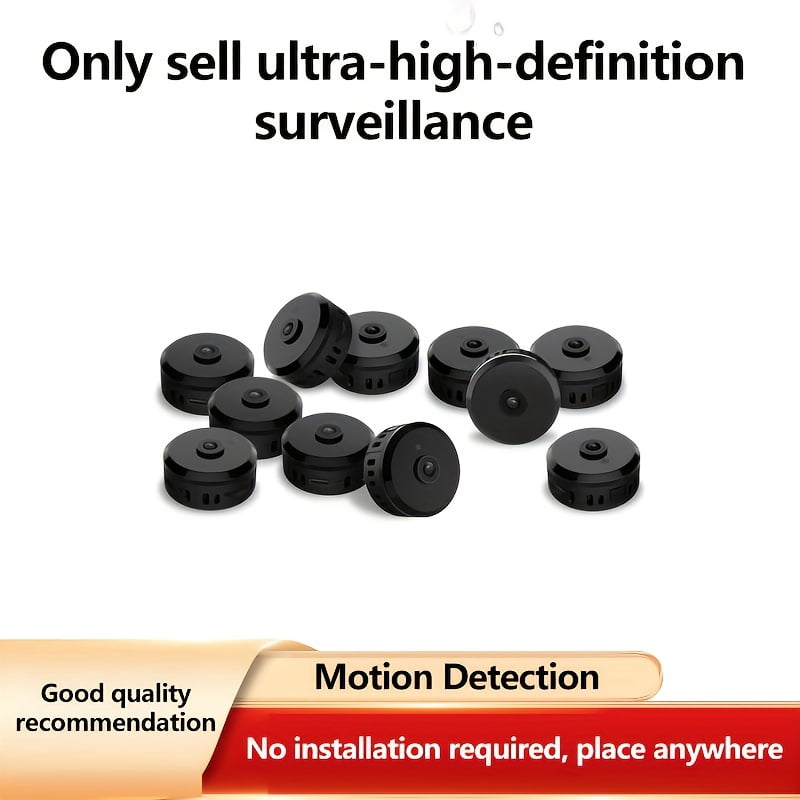 Wireless Mini Smart Camera 360° HD Indoor Security Monitor for Home Pet Baby Elderly Phone Remote Mobile View No Plug No Drill Battery Portable
