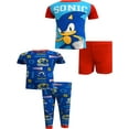 thumbnail image 2 of Komar Kids Boys Sonic the Hedgehog Blue Cotton 4 Piece Pajamas (4), 2 of 2